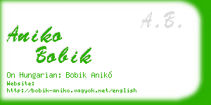 aniko bobik business card