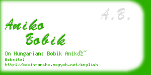 aniko bobik business card